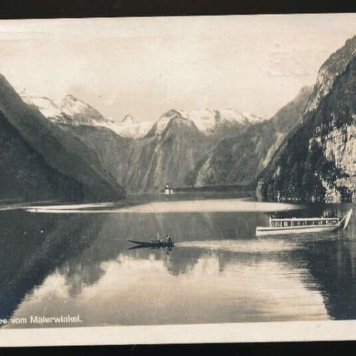 AK aus Bayern vom Königssee mit Boote Bayern Deutschland (1104)