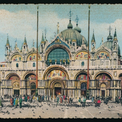 AK aus Venezia - Venedig Venetien Taubenfütterun Italien (1119)