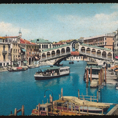 AK aus Venezia - Venedig Venetien mit Boot Italien (1118)