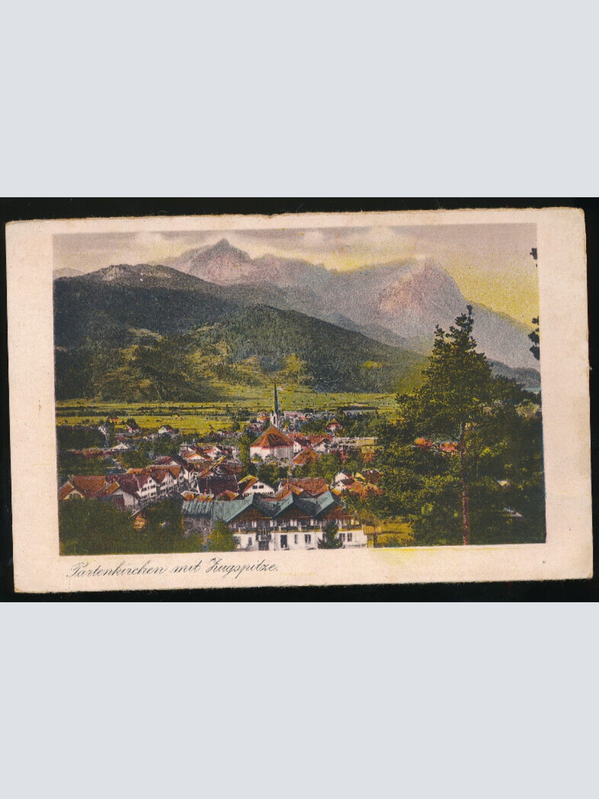 AK aus Partenkirchen mit Zugspitze Bayern (1102)