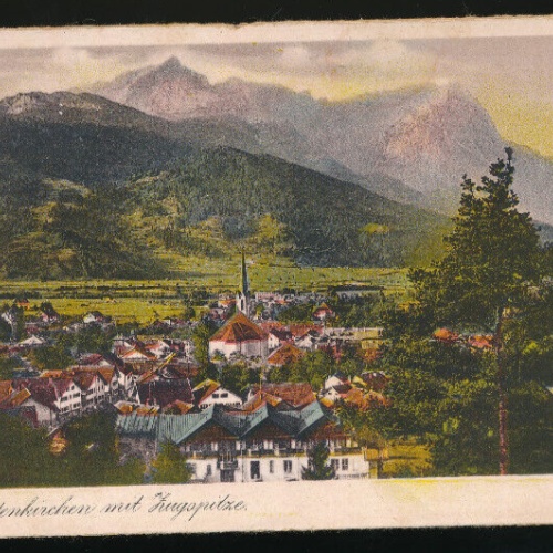 AK aus Partenkirchen mit Zugspitze Bayern (1102)