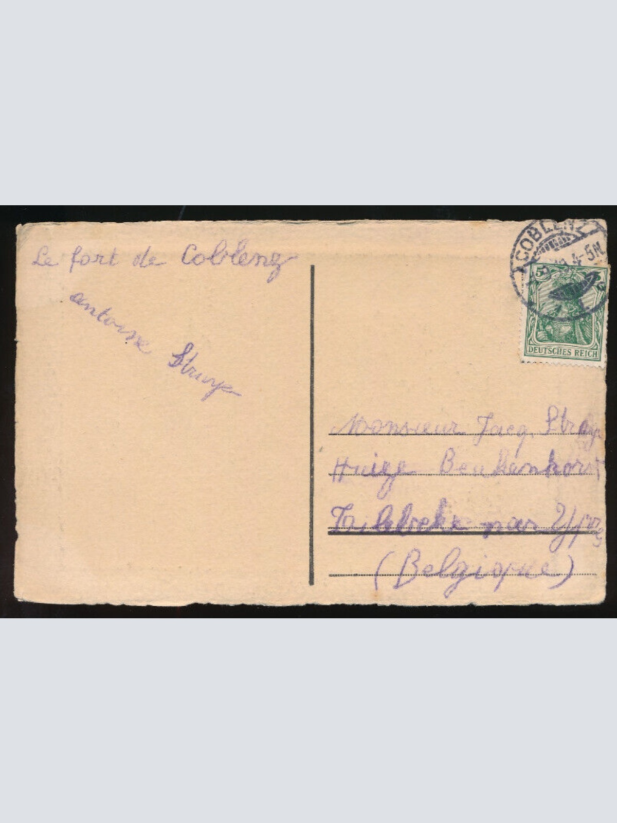 Radierungs-Karte aus Ehrenbreitstein Rheinland-Pfalz (1073)