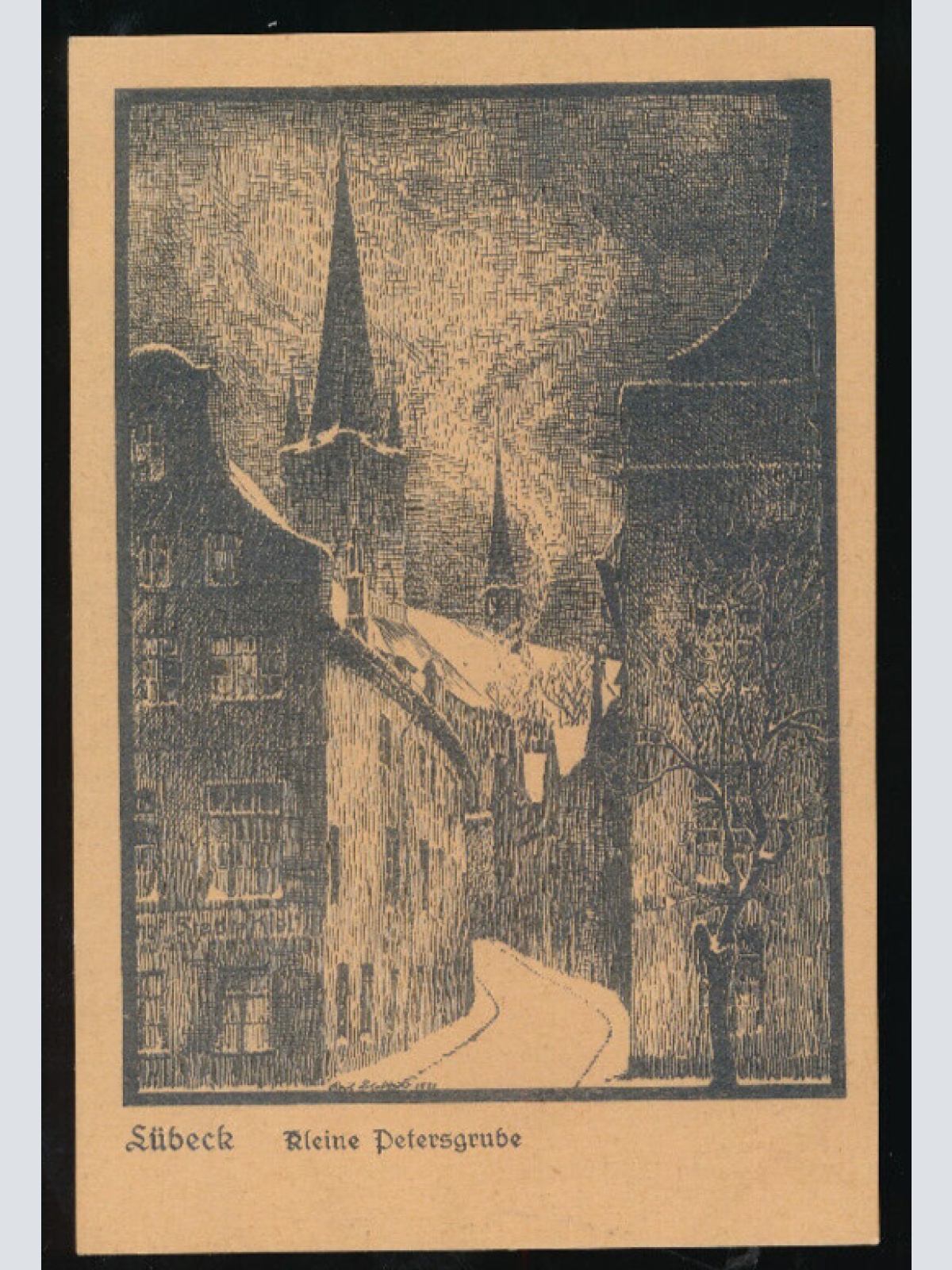 AK aus Lübeck Kleine Petersgrube Schleswig-Holstein Deutschland (1142)