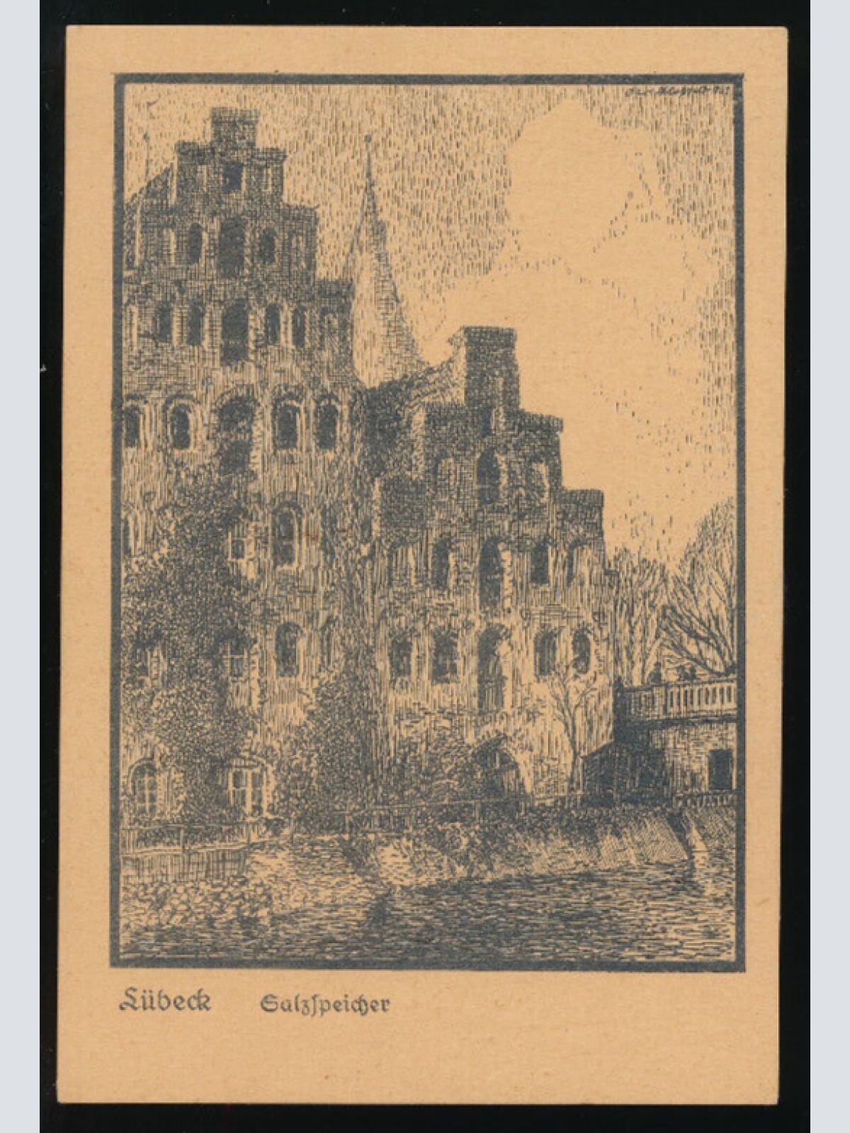 AK aus Lübeck Salzspeicher Schleswig-Holstein Deutschland (1143)