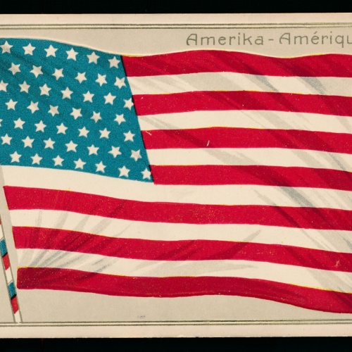 Präge-Karte Flaggen - Flaggs, Amerika - Amerique, Vereinigte Staaten (355)