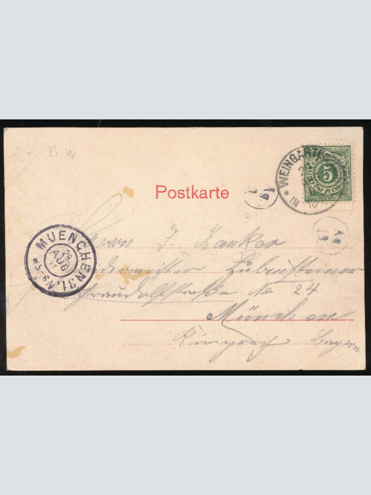 AK aus Weingarten Kasernenbau und Kath. Kirche Baden-Württemberg (835)