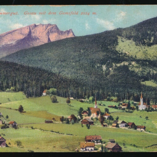 AK aus Gosau mit dem Gamsfeld Oberösterreich (828)