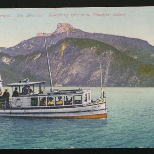 AK vom Mondsee mit Dampfer Helene Oberösterreich (1477)