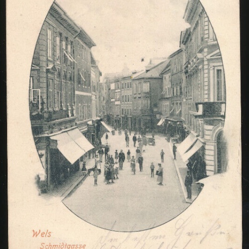 AK aus Wels Schmidtgasse Oberösterreich (1540)