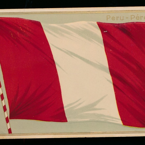 Präge-Karte Flagge - Flaggs Peru - Pérou, Südamerika (383)