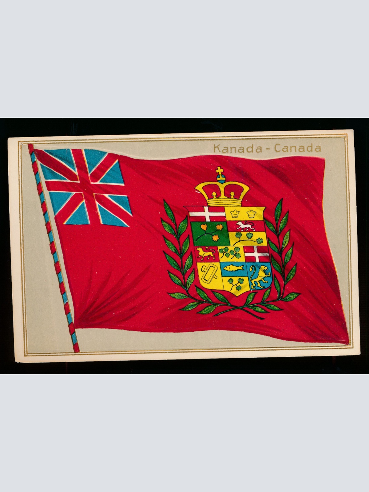 Präge-Karte Flagge - Flaggs Kanada - Canada, Nordamerika (385)