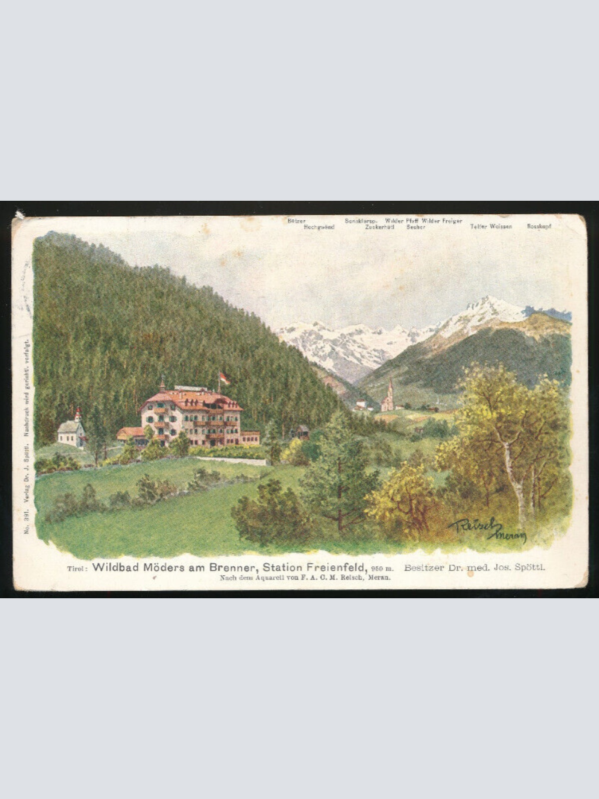 AK vom Wildbad Möders am Brenner Station Freienfeld Italien (1506)