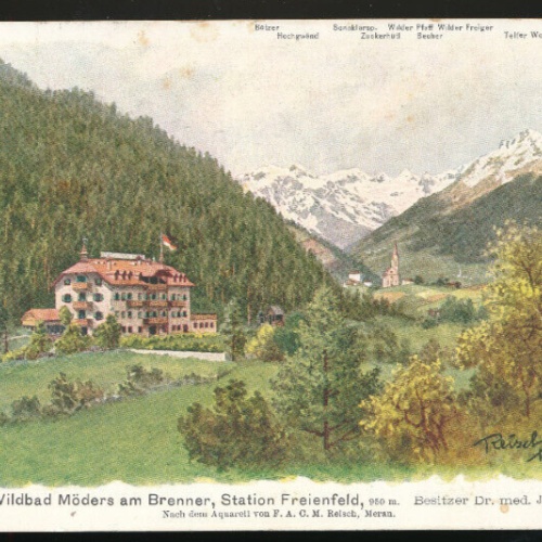 AK vom Wildbad Möders am Brenner Station Freienfeld Italien (1506)