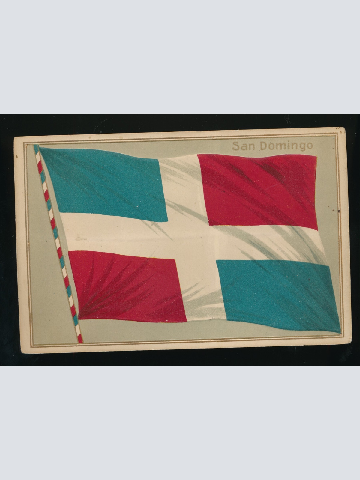 Präge-Karte Flaggen - Flaggs, San Domingo (345)