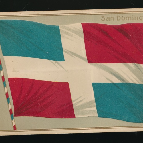 Präge-Karte Flaggen - Flaggs, San Domingo (345)