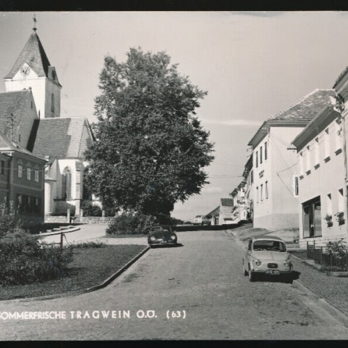 AK aus Tragwein mit Oldtimer Alte Autos Oberösterreich (1503)