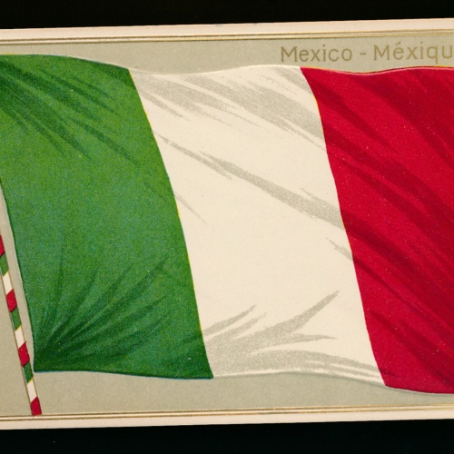 Präge-Karte Flagge - Flaggs Mexico - Méxique, Nordamerika (388)