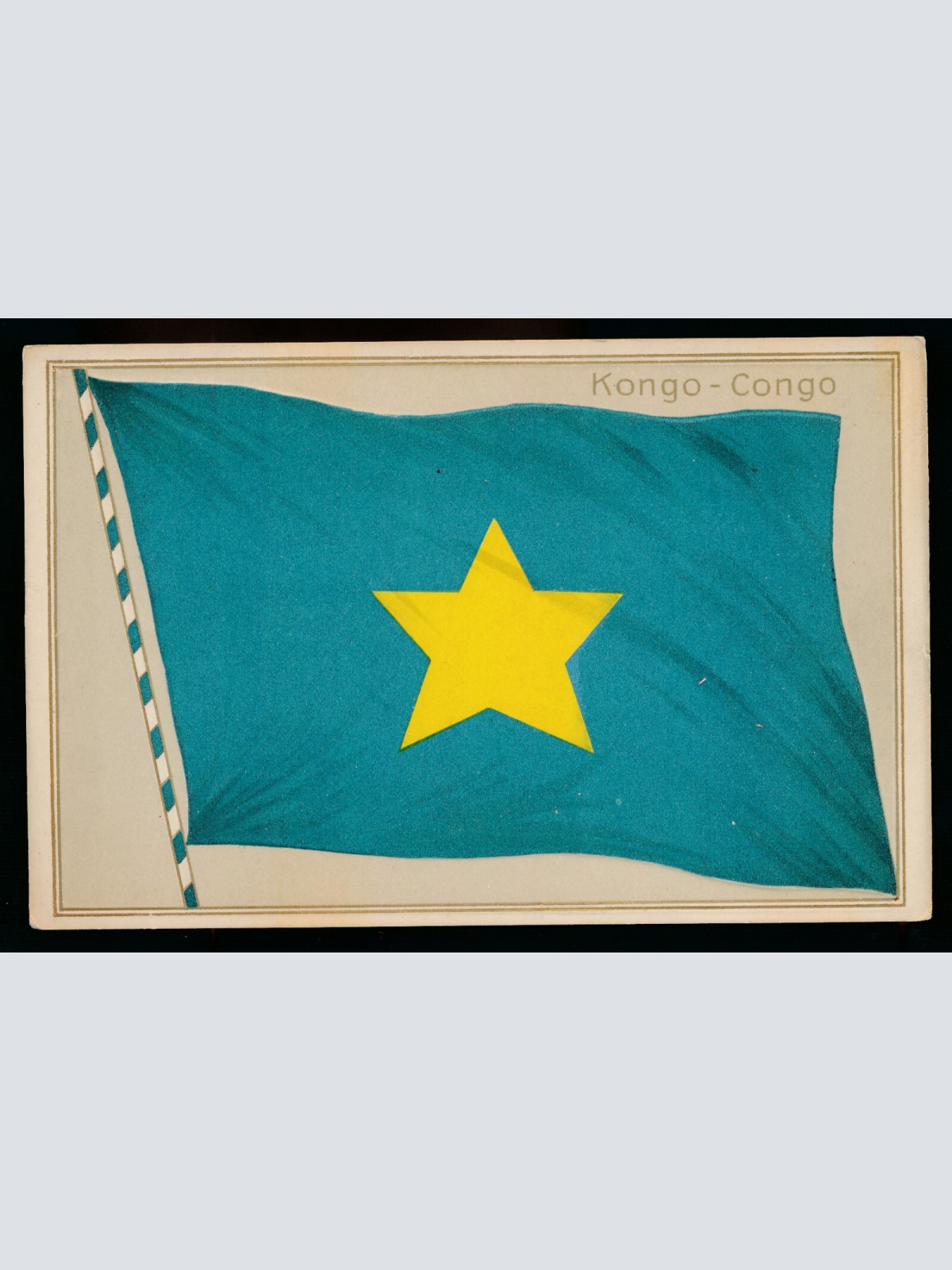 Präge-Karte Flagge - Flaggs Kongo - Congo (299)