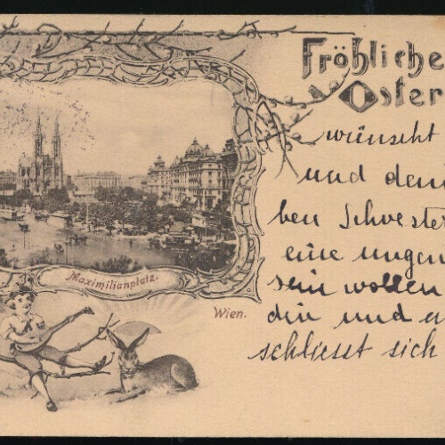 AK aus Wien Fröhliche Ostern (1493)