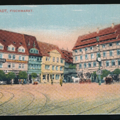 AK aus Halberstadt Fischmarkt Sachsen-Anhalt (1285)