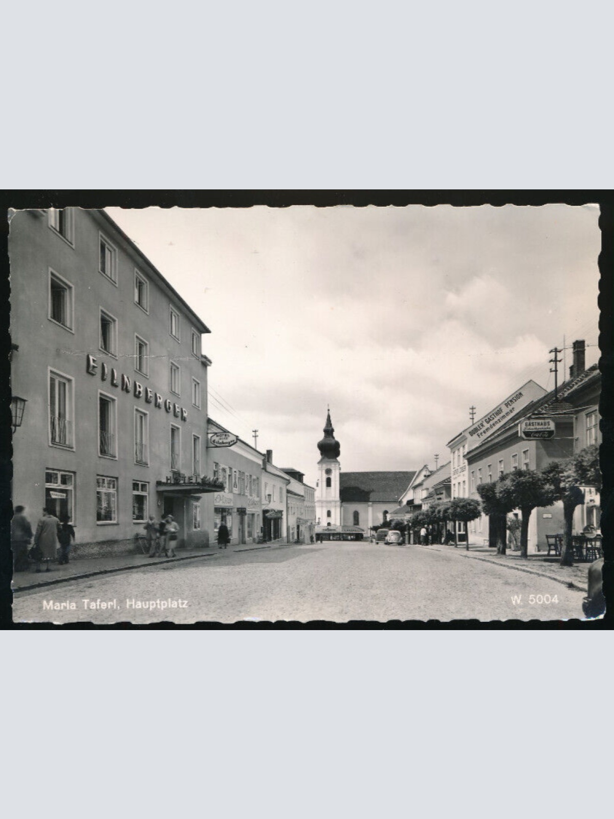 AK aus Maria Taferl Hauptplatz mit Hotel Rose Eilnberger (799)