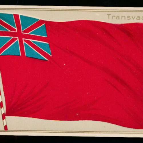 Präge-Karte Flagge - Flaggs Transvaal, Südafrika (381)
