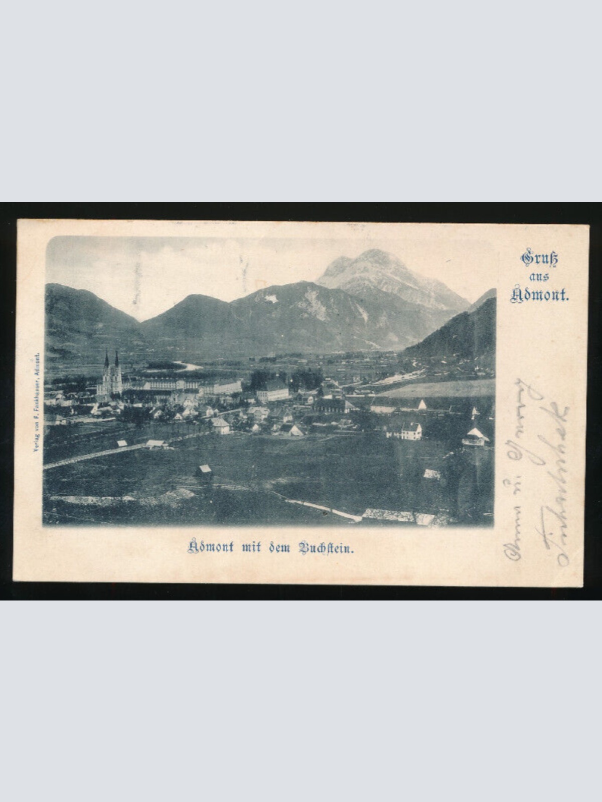 AK gruß aus Admont, Admont mit dem Buchstein Steiermark (782)