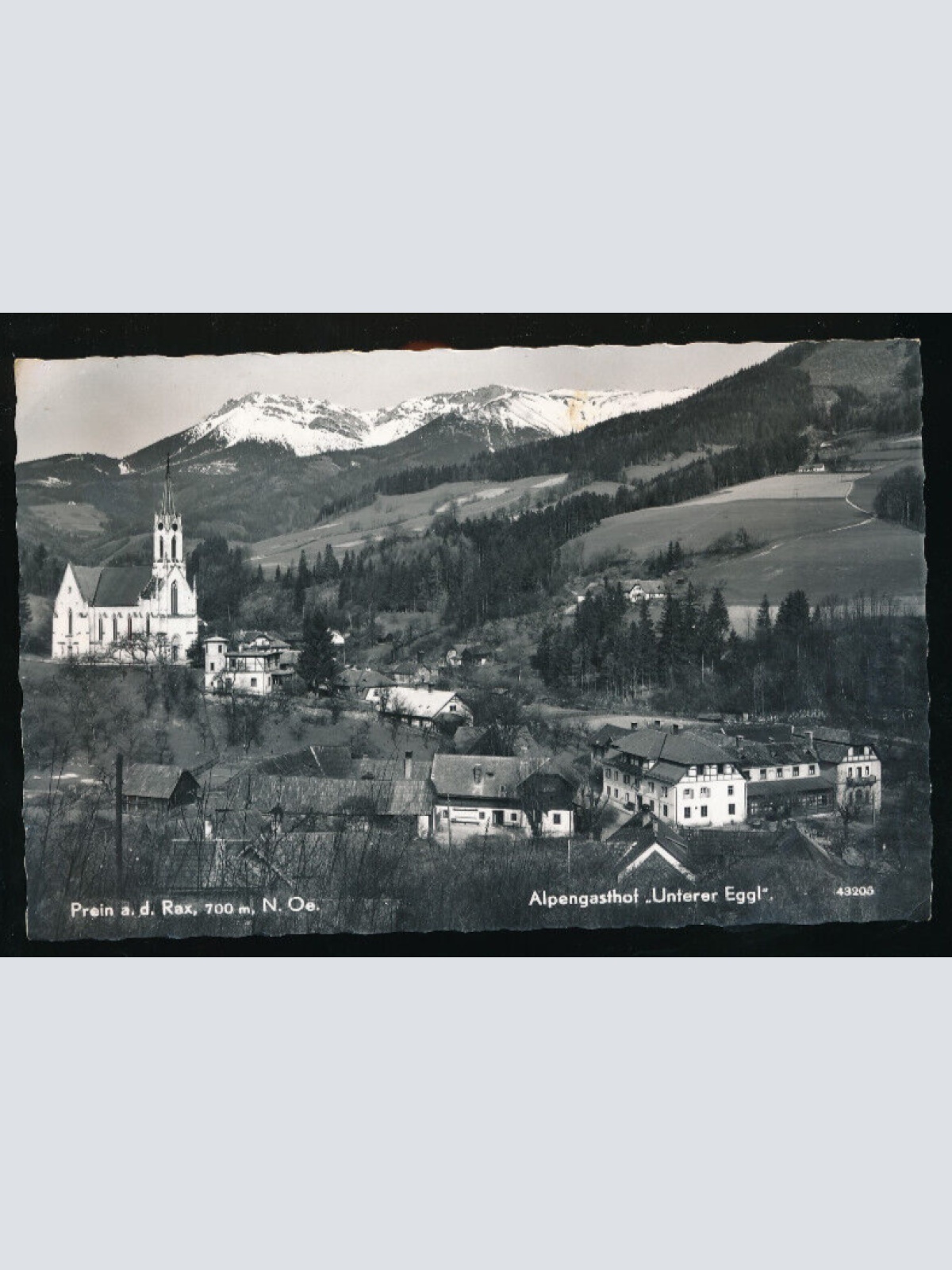 AK aus Prein an der Rax mit Alpengasthof Unterer Eggl Niederösterreich (1371)