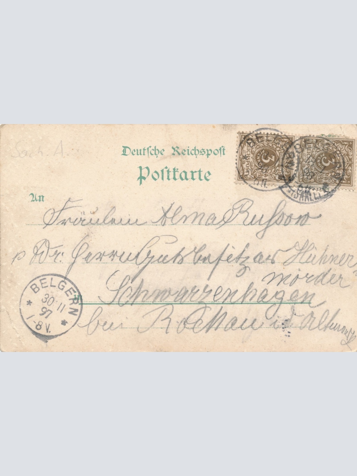 Litho-Karte, Gruss aus Halle, Sachsen Anhalt(S49)