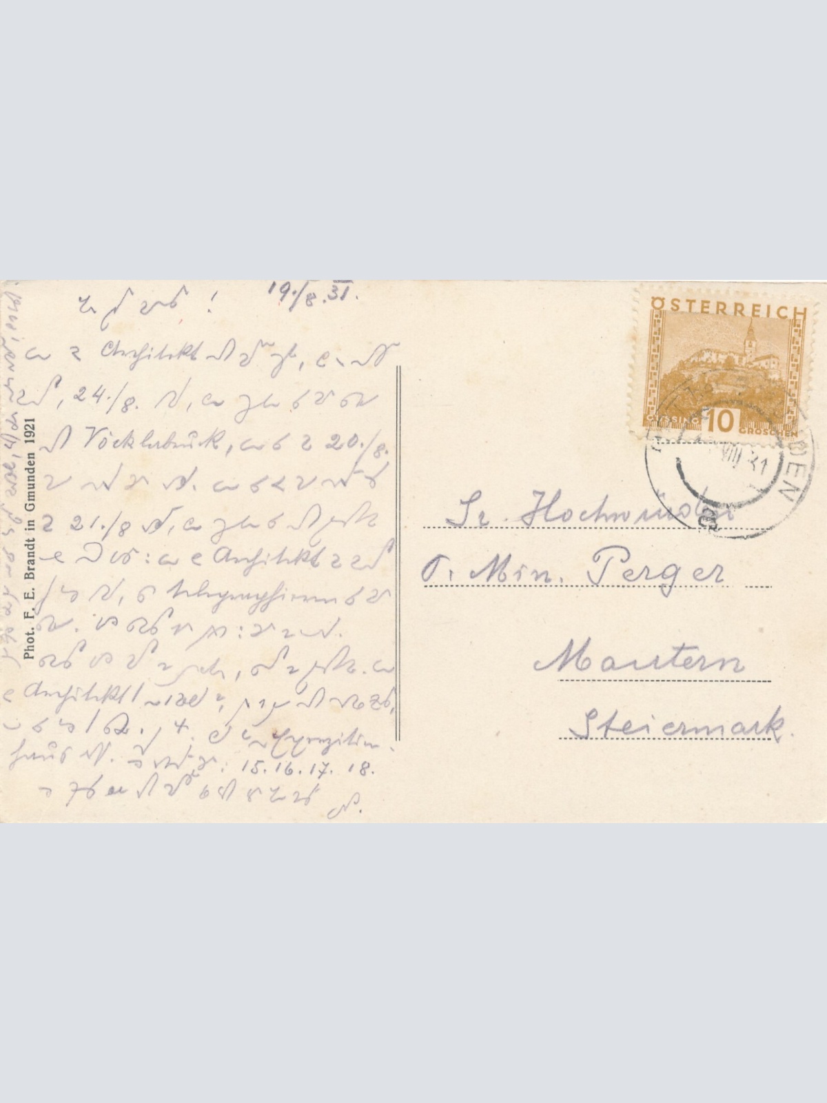 AK, Salzkammergut, Mädchenpensionat in Ort bei Gmunden, Oberösterreich (S3)