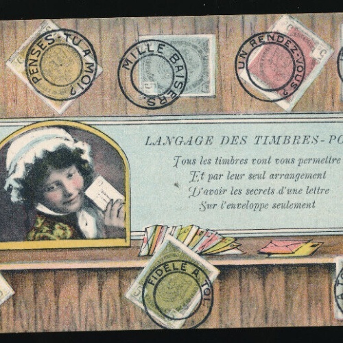 AK Briefmarkensprache Frankreich (1240)