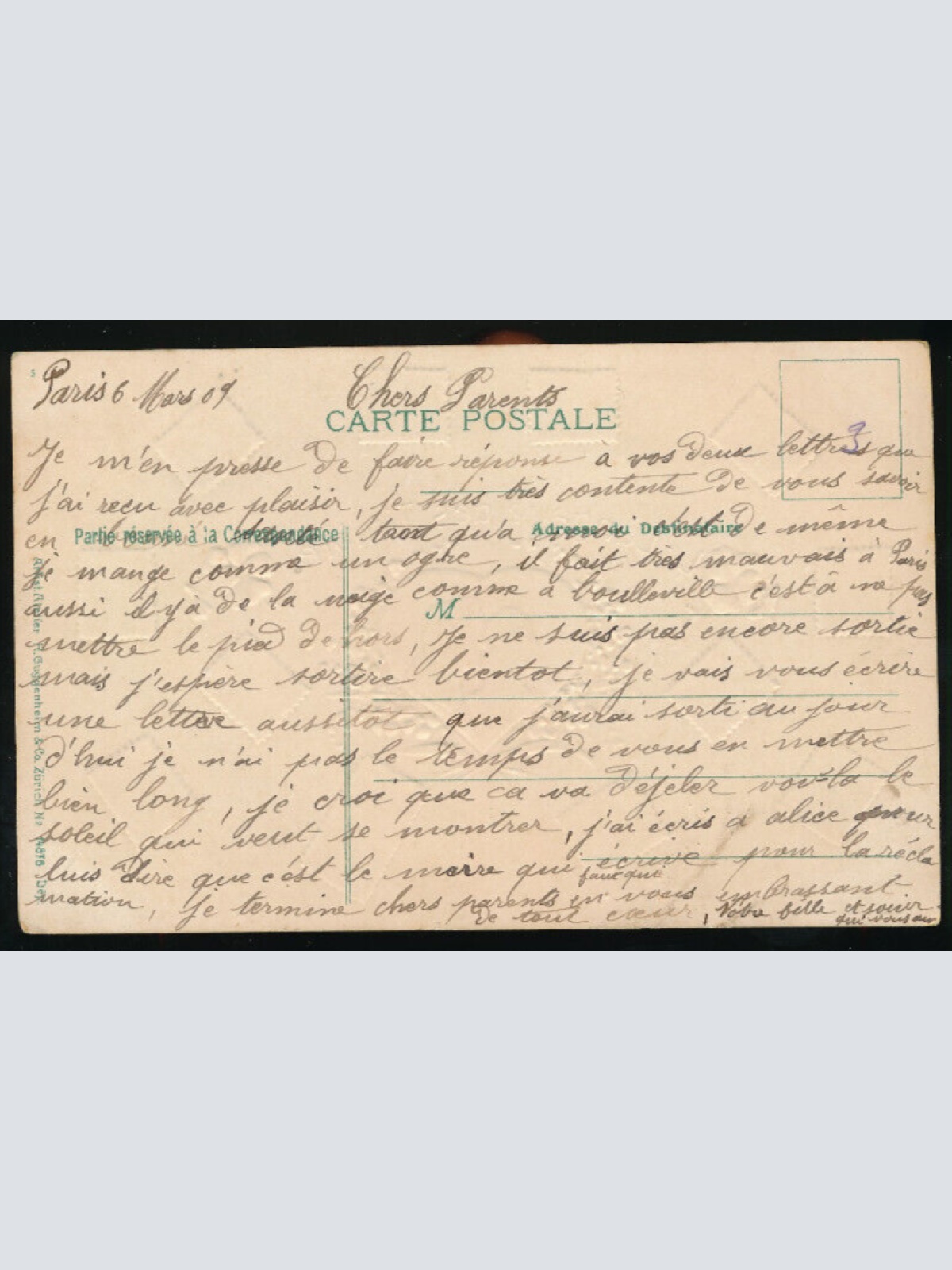 AK Briefmarkensprache Frankreich (1234)