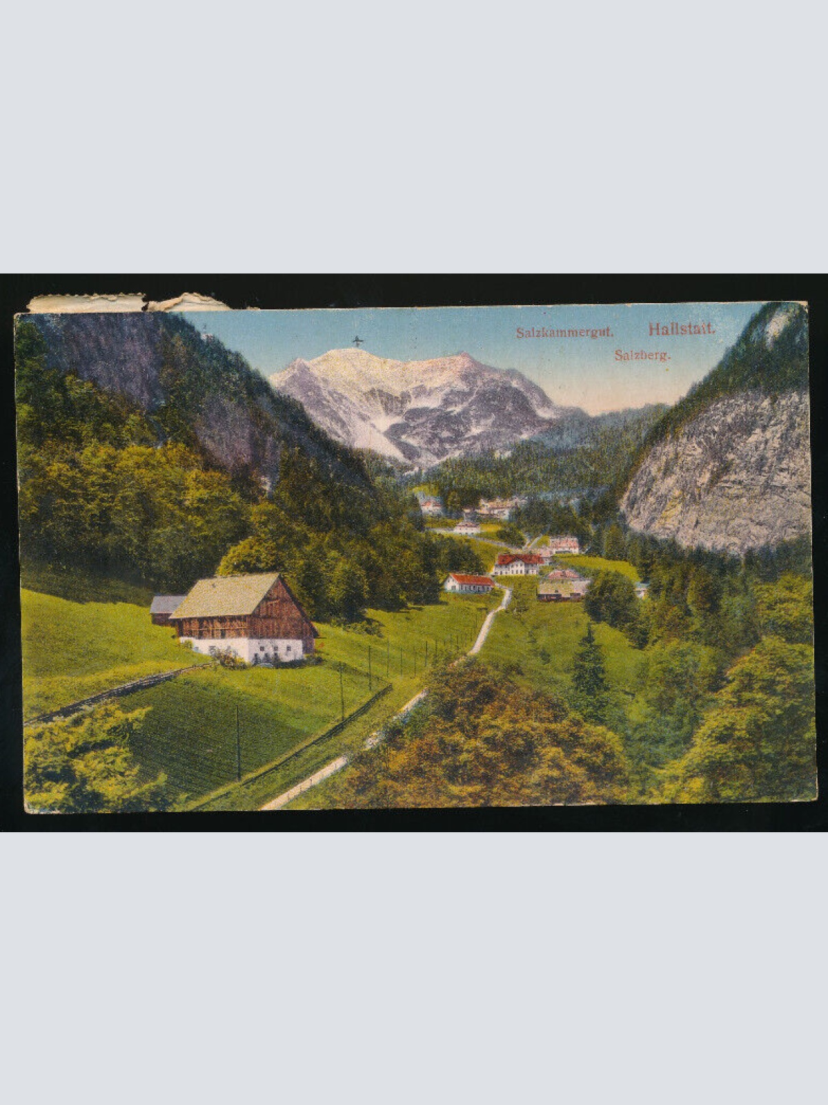 AK aus Hallstatt Salzberg Oberösterreich (1957)