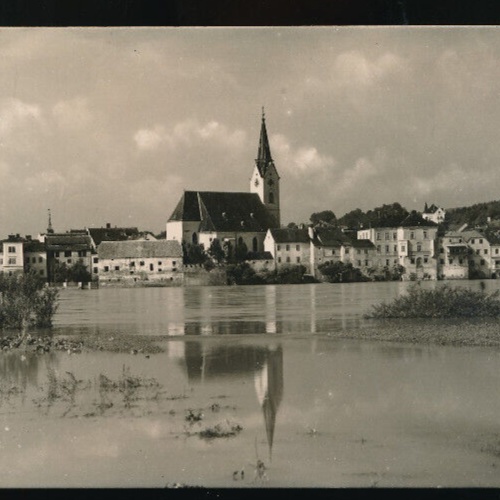 AK aus Ybbs an der Donau mit Hochwasser - Überschwemmung Niederösterreich (1317)