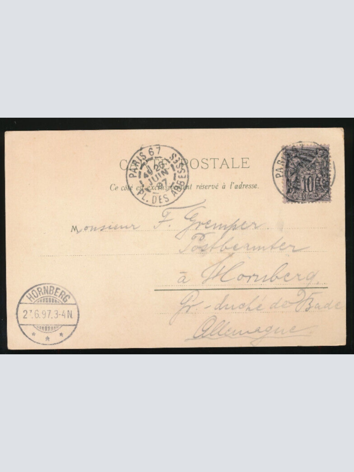 Litho-Karte Souvenir de Paris Frankreich (1928)