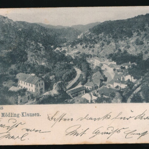 AK gruss aus Mödling - Klausen Niederösterreich (1337)