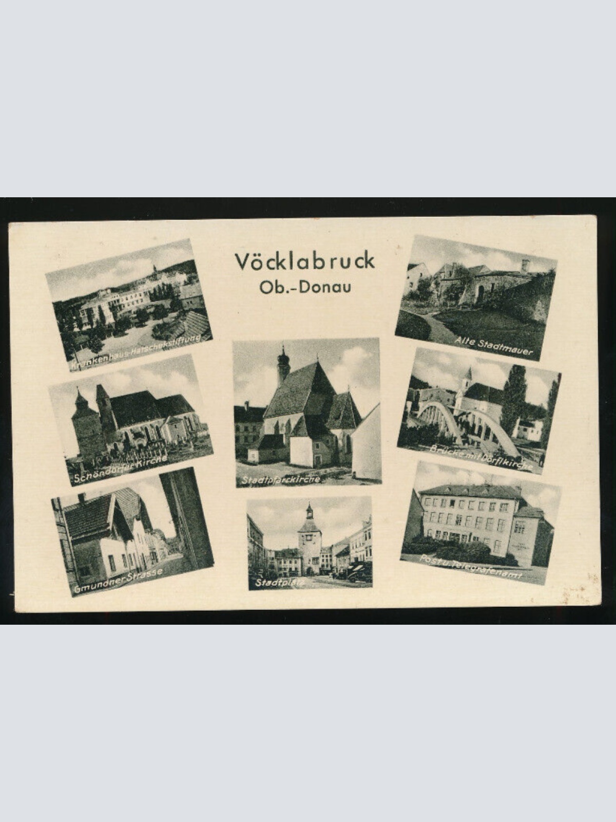 Mehrbild-Karte aus Vöcklabruck Oberösterreich (1955)