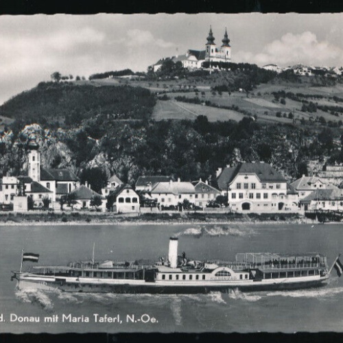 AK aus Marbach an der Donau mit Dampfer Niederösterreich (1321)