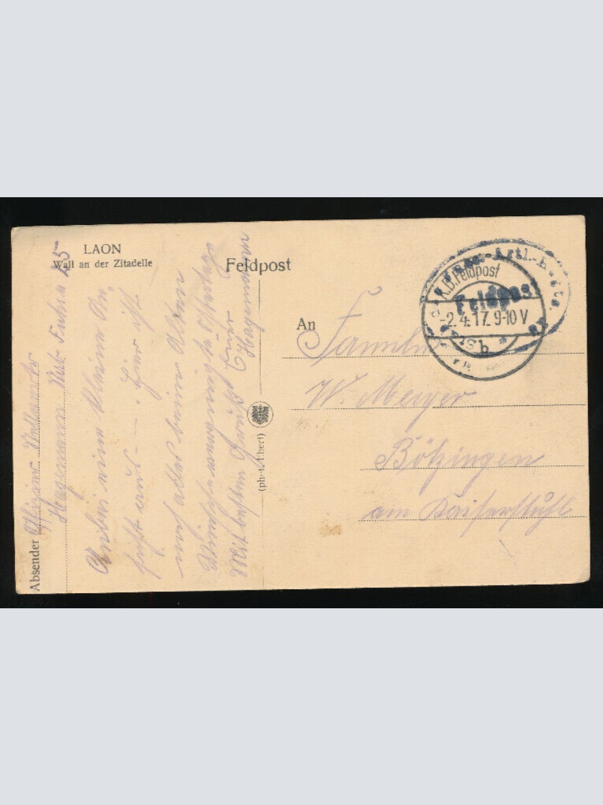 AK aus Laon Wall an der Zitadelle (1178)