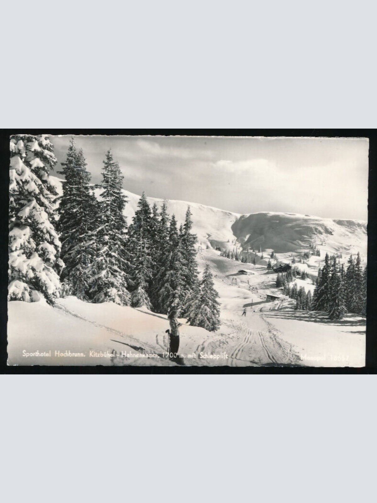 Winter - Karte aus Kitzbühel Sporthotel Hochbrunn Tirol (1793)