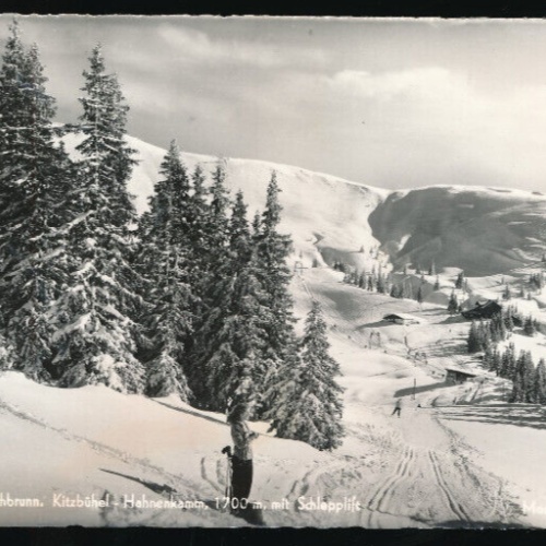 Winter - Karte aus Kitzbühel Sporthotel Hochbrunn Tirol (1793)