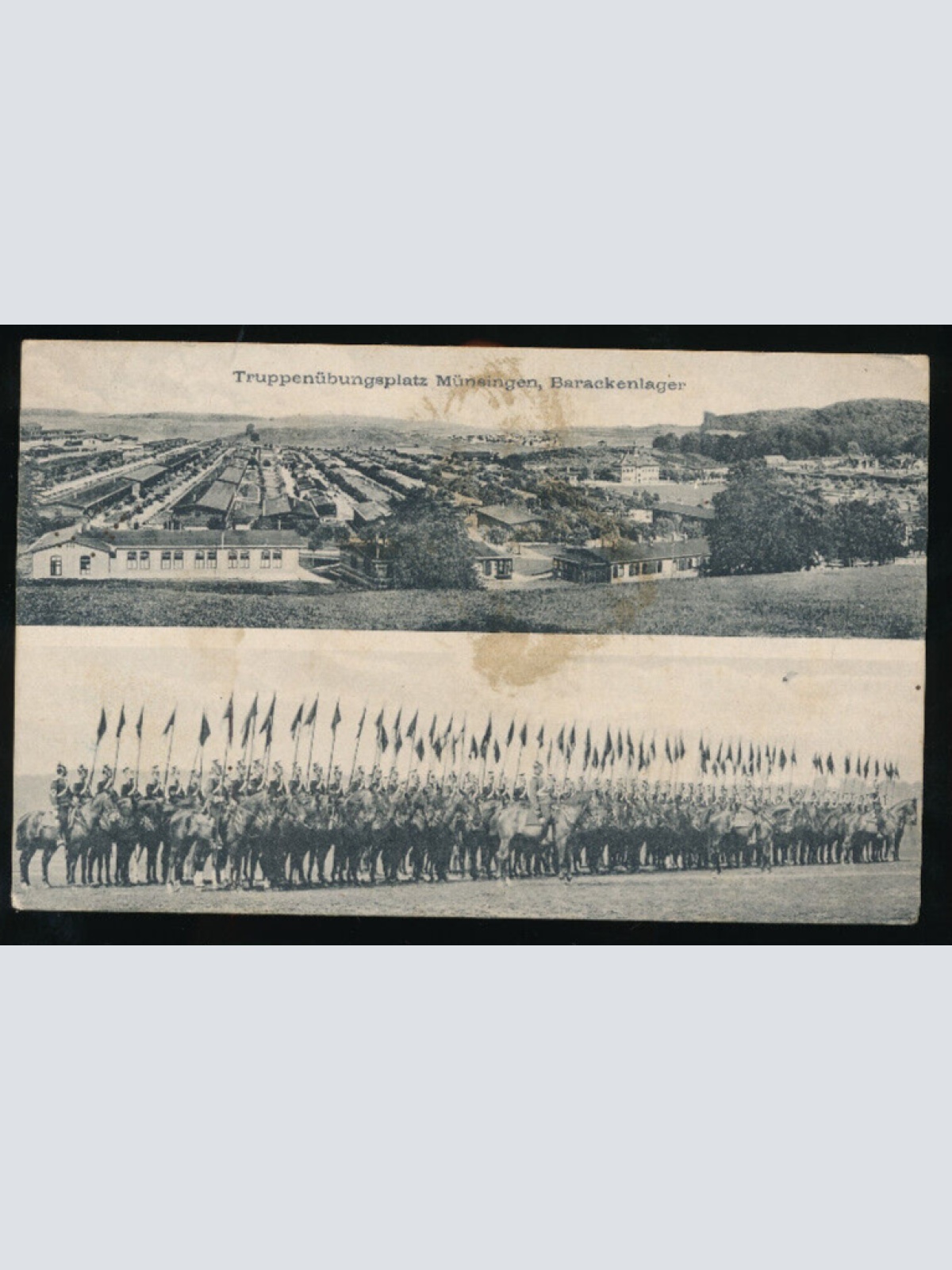 AK vom Truppenübungsplatz Münsingen mit Barackenlager Baden-Württemberg (1177)