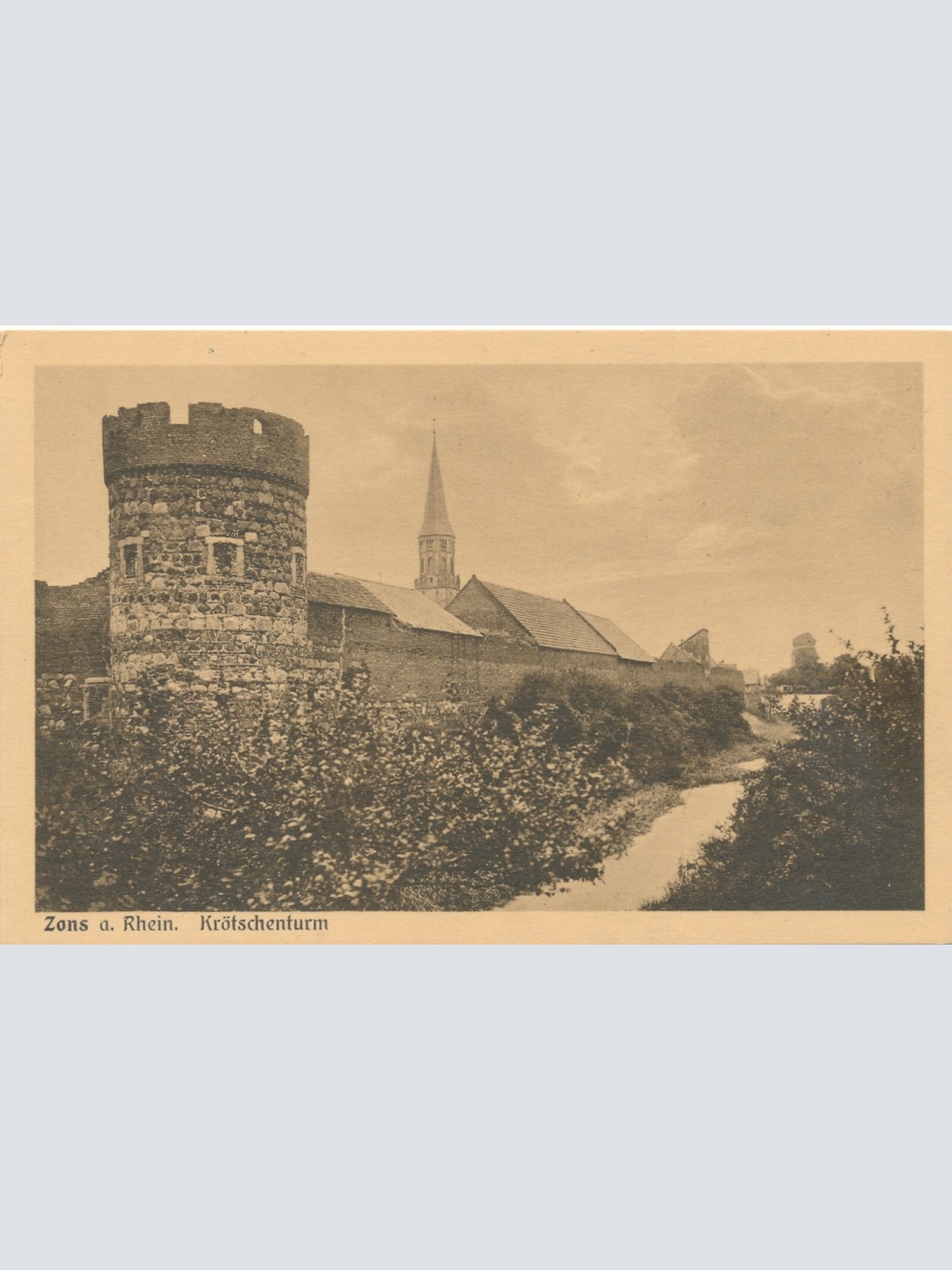 AK, Zons am Rhein, Krötschenturm, Nordrhein-Westfalen (S100)