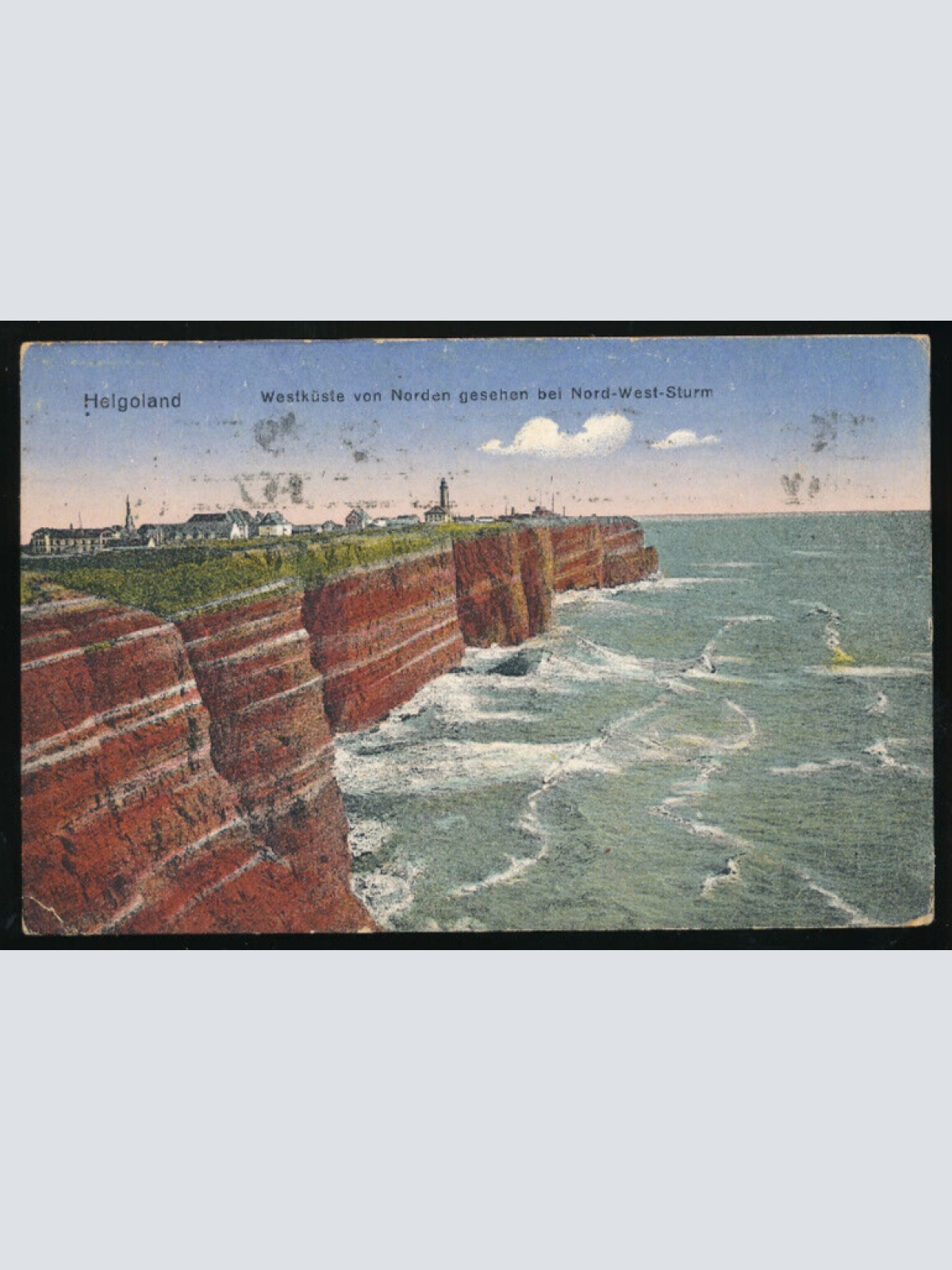 AK aus Helgoland Westküste von Norden aus Schleswig-Holstein (1279)