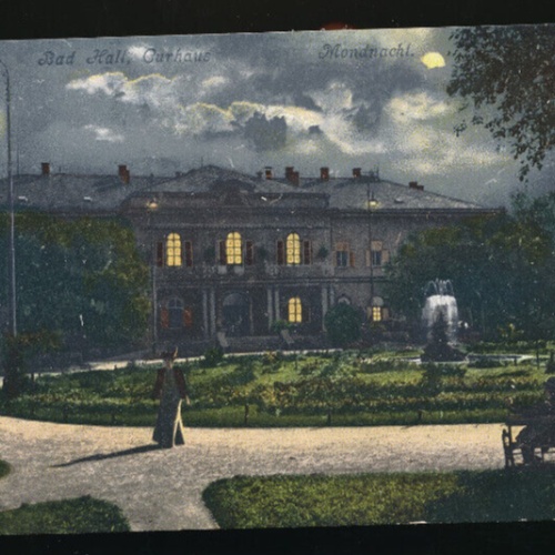 AK aus Bad Hall Curhaus Mondnacht Oberösterreich (1777)