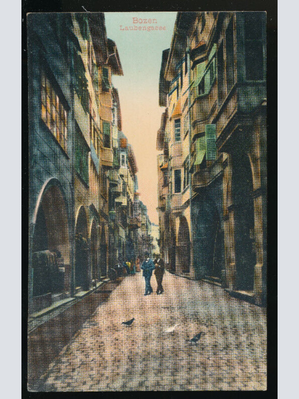 AK aus Bozen Laubengasse Italien (1846)