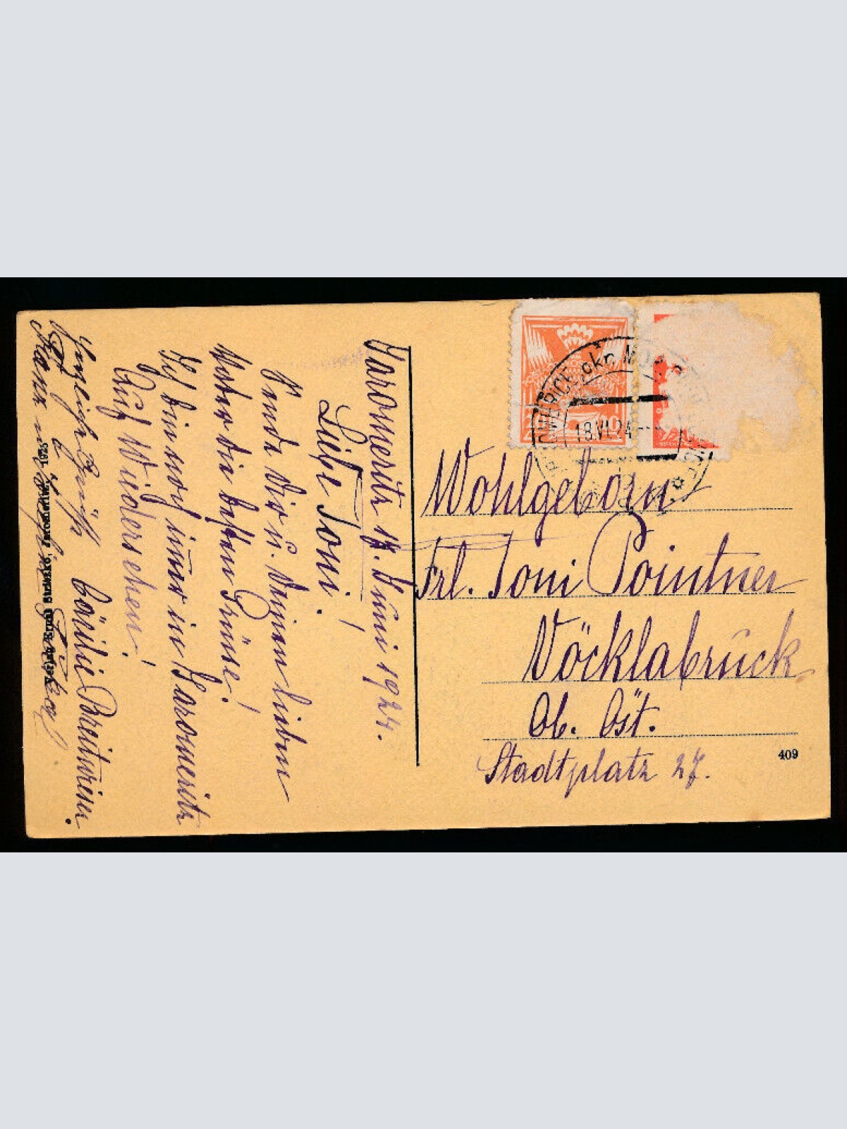 AK aus Jaromeritz Palacki Platz Tschechoslowakei (2053)