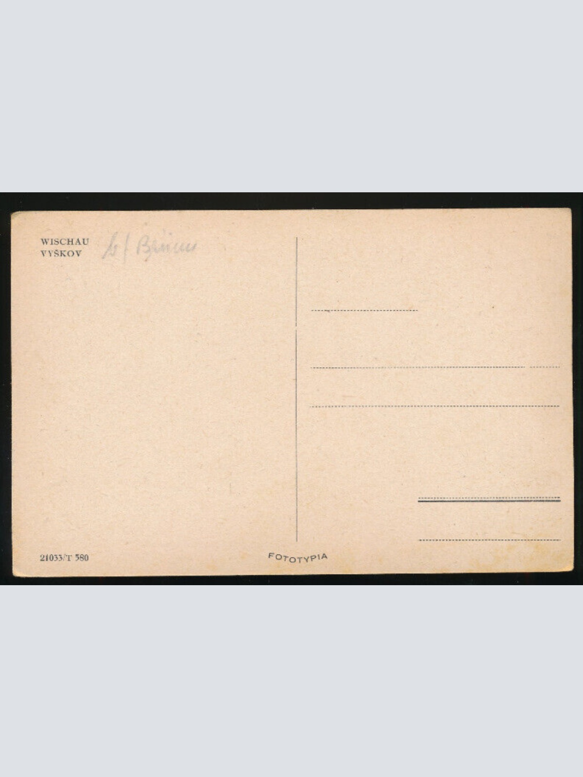 AK aus Wischau Vyskov Tschechoslowakei (2050)