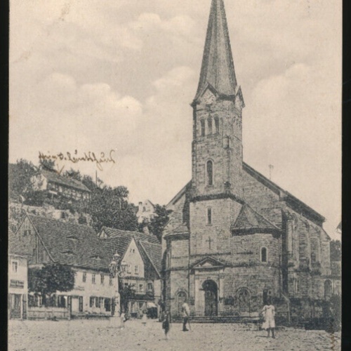 AK gruss aus Wehlen mit Kirche Sachsen (1868)