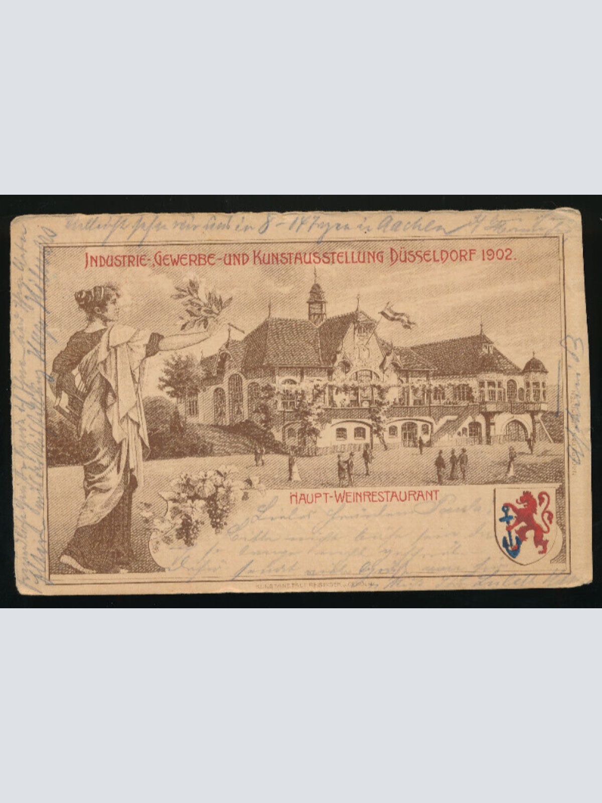 AK aus Düsseldorf Industrei und Gewerbe und Kunstausstellung 1902 NRW (1910)